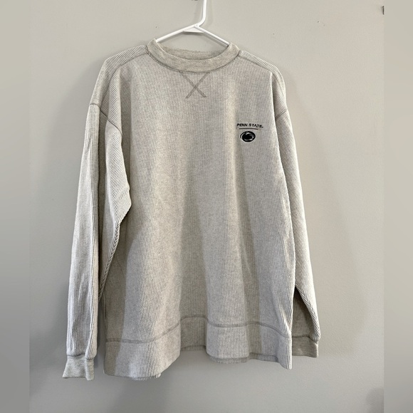 VTG Pro Edge Penn State Long Sleeve Sweatshirt Gray White Stripes Size L - Picture 1 of 10